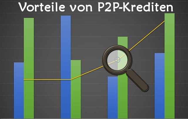 Vorteile von P2P-Krediten mit einem Balkendiagramm